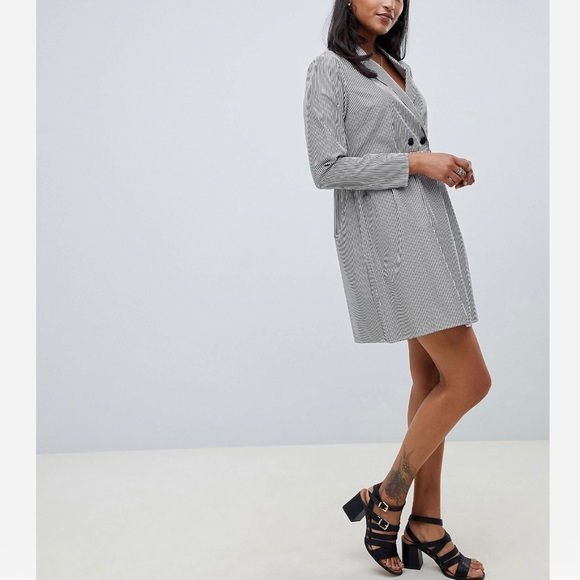 ASOS DESIGN striped cotton smock mini dress - Picture 3 of 3